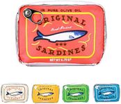 AZURAOKEY Canned Sardines Makeup Bag, Canned Sardines Style Toiletry Bag Cute Travel Bag Creative Cute Makeup Bag Aesthetic Toiletry Bag For Women, 1PCS-Orange