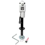 Biltek 3500lbs Electric Power Trailer Tongue Jack for RVs, Trailers, Campers, Utility or Boat Trailers - White