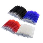 Aakriti Fabric Marker Pen Refill Heat Erasable Fabric Pens Heat Erasable Fabric Marking Pens for Tailors Sewing and Quilting Dressmaking Multicolor (Red, Blue, Black, White 100PCS)