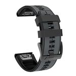 ISABAKE Strap for Garmin Fenix 7 / Fenix 6 / Fenix 5 / EPIX 2, Quick Fit 22mm Silicone Watch Band for Approach S60/S62, D2 Delta, Forerunner 935/945