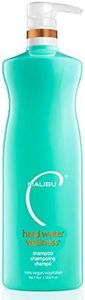 Malibu C Hard Water Wellness Hair Shampoo - Sulfate Free Shampoo that Increases Hydration and Vibrancy - Protects Hair from Waterborne Elements + Removes Build Up (33.8oz)