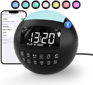 5-in-1 White Noise Sound Machine + Bluetooth + Night Light, 42 Soothing Sounds Sleep Machine for Kids Baby Adults, 8 Timer & Adjustable Volume, USB & Type-C Ports, Dual Alarm Clocks for Bedrooms…