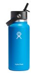 Hydro Flask 32 OZ Wide Flex Straw Cap Pacific, Cold 24,Dishwasher Safe,Leakproof