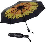 SY Compact Windproof Umbrella Automatic Umbrellas Collapsible Compact Umbrella-Yellow