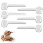 6 PCS Protein Scoop, 5g Scoop Dishwasher Safe Reusable Protein Powder Scoop, Protein Powder Scoop for Coffee Protein Milk Scoops Spoon Kitchen Tools, Granules Transparent Dosing Spoons