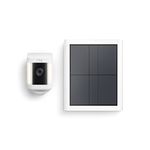 Ring Spotlight Cam Plus, Solar | Two-Way Talk, Colour Night Vision, and Security Siren (2022 release) - White