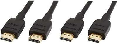 Amazon Basics High-Speed 4K HDMI Cable - 10 Feet & Amazon Basics High-Speed HDMI Cable (18 Gbps, 4K/60Hz) - 6 Feet, Black