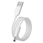 Tonton Electric Toothbrush Charger Cable for Fairywill, Bitvae, 7AM2M, Seago, DC 5V USB Cable for Foreo Luna Series, Hellobaby Monitor HB6550/HB50, Hatch Baby Rest, 1.5M(5FT), White