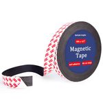 Towjug 10 Feet x1/2 in Magnetic Tape Strips Roll with 3M Adhesive Backing, Flexible Sticky Magnet Tape for Lightweight Craft DIY Projects, Whiteboards and Fridge Organization (0.06" Thick)