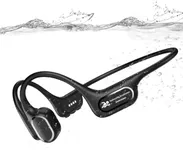 RELAXYO Bone Conduction Swimming Headphones, IP68 Waterproof Earbuds with MP3 Player, Bluetooth 5.4 Open Ear Sport Earphones, Underwater Headphones for Swimming, Running, Cycling (Black)