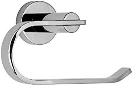 Croydex Metra Flexi-Fix Toilet Roll Holder - Durable Zinc Alloy, Easy Fit Toilet Paper Holder, Unique 'X' Plate for No-Drill Installation, All Fixings Included, Screw or Glue Installation, 9x18x10.3cm