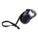 KONG Retractable Terrain Dog Leash for Medium Dogs Upto 30kgs, Durable, Reflective, Tangle-Free, Safety Lock, Ergonomic Soft Grip Handle for Pet Hiking, Walks, Training, Black, Medium - 16ft/5m