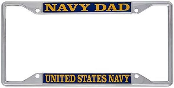 Desert Cactus US Navy Dad License Plate Frame for Front Back of Car Officially Licensed United States