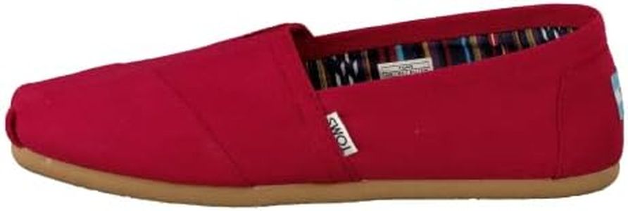 TOMS Women's Classic Canvas Red Slip-on Shoe - 6 B(M) US
