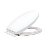 Requisite Needs Soft Close Toilet Seat, Toilet Seat with Quick Release for Easy Clean, Simple Top Fixing, Standard Toilet Seats White with Adjustable Hinges.
