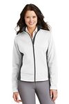 New Port Authority Ladies Two-Tone Soft Shell Jacket in White/Graphite, Medium