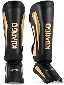 KUANG QUAN Muay Thai Shin Guards, Muay Thai Martial Arts Kicking Leg Instep Protection Pads Sparring Gear,for Kickboxing MMA Training and Sparring,Professional MMA Equipment