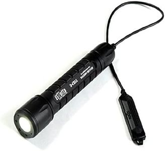 Elzetta ZFL-M60-LS3A Tactical Weapon LED Flashlight with Low Profile Bezel, 3-Cell, Remote Tape Switch with 5-Inch Cable