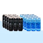 BOOSTER WATER ALKALINE DRINK AND BLACK DRINK ASSORTED BOXES 500 ML BOX OF 24(12 Black Drink & 12 Alkaline Drink)