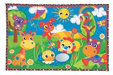 Playgro 0186364 Party in the Park Super Mat for baby infant toddler children, Playgro is Encouraging Imagination with STEM/STEM for a bright future - Great start for a world of learning