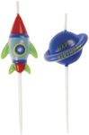 Unique Party 73270 - Outer Space Party Birthday Candles, Set of 6