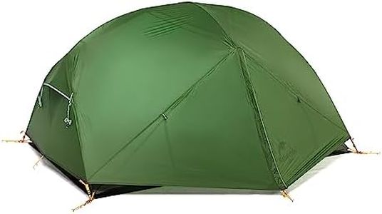 Naturehike Mongar 2 Person Backpacking Tent 3 Season Free-Standing Lightweight Hiking Tent with Tent Fly for Outdoor Activities (210T Polyester-Forest Green)