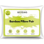 Lancashire Bedding Premium Bamboo Natural Pillow (Single Pillow) - Keep Cool & Breathable