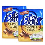 Batchelor's Cup A Soup 4 Sachets - Chicken & Leek - 2 Pack, 2 x 86 g