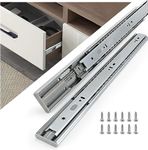 Soft Close Drawer Slides 16 Inch Heavy Duty Drawer Slides 1 Pairs - homdiy Full Extension Drawer Slides Ball Bearing Slides for Cabinets, 100 LB Capacity