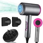 2000W Hair Dryer with Diffuser,Professional Hairdryer,Fast Dry 300 Million Ionic Negative Blow Dryer,Powerful Travel Hairdryers with 2 Speed 3 Heat Setting,Home Salon Hairdryers for Women and Men