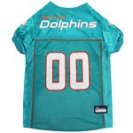 NFL Miami Dolphins Dog Jersey, Size: Medium. Best Football Jersey Costume for Dogs & Cats. Licensed Jersey Shirt