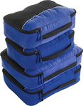 bago 7 Pcs Packing Cubes For Travel - 4 Packing Cube with 3 ZipLock Bags - Travel Cubes to Get Maximum Storage, Save Time & Effort to Pack - Happy Traveling (DeepBlue)