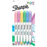 Sharpie S-Note Creative Markers, Assorted Colors, Chisel Tip, 6 Count (2130683)
