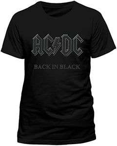 Beats & More AC/DC Back in Black Fan Shirt (Unisex), Black, M
