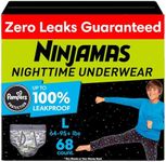 Pampers Ninjamas Nighttime Bedwetting Underwear Boys - Size L (64-125 lbs), 68 Count