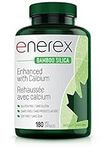 Enerex - Bamboo Silica Enhanced with Calcium Citrate Supplement, 180 Veg Capsules - Bamboo Extract - Gum Health, Teeth Health and Bone Health Supplement - Hair Skin and Nail Vitamins Formulation