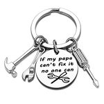 Dad Gifts Funny Papa Keyring Birthday Gifts for Dad Daddy Key Ring Dad Keychain Fathers Day Gift Key Ring (to My papa)