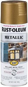 Rust-Oleum 313142 Stops Rust Metallic Spray Paint, 11 oz, Champagne Bronze