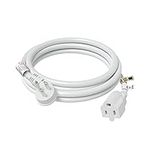 FIRMERST 6 Feet 1875W 15A Flat Plug Low Profile Extension Cord 14 AWG White, UL Listed