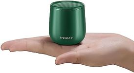 INSMY Small Bluetooth Speaker, Waterproof Mini Portable Wireless Speaker, Punchy Bass Rich Audio Stereo Pairing, Handheld Pocket Size for Hiking Biking Gift Laptop Tablet (Green)