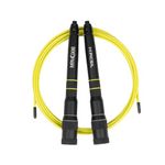 PICSIL BEE High Speed Skipping Rope, Light Rope Made of Aluminum, Just 7.4 Ounces, Self-Adjusting Rope System, Cross Training, Boxing, Fitness, Adaptable for Men, Women and Children (New Black)