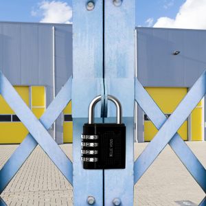 Belle Vous 8-Pack Combination Padlocks – Black, Waterproof Outdoor Security Locks