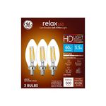 GE Relax 60-Watt EQ B12 Soft White Dimmable Decorative Light Bulb (3-Pack)