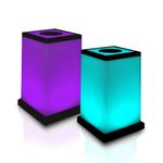 Friendship Lamp® Modern Design - Handmade in USA Wi-Fi Touch Lamp LED Light for Long-Distance, Connection, Relationship, Friendship, Gift, Over 200 Colors, App Setup - Set of 2