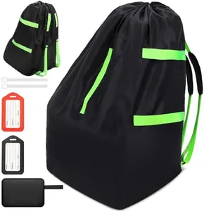 Waterproof Car Seat Bags For Airplane Travel, Durable Carseat Cover For Air Travel Car Seat Travel Bag with Shoulder Straps and 2pcs Luggage Tags For Airplane