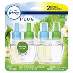 Febreze Odor-Fighting Fade Defy PLUG Air Freshener Refill, Morning & Dew, 26 mL Oil Refills, 2 Count