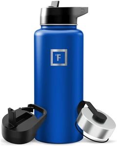 IRON °FLASK Sports Water Bottle - 32 Oz 3 Lids (Straw Lid), Leak Proof - Stainless Steel Gym & Sport Bottles for Men, Women & Kids - Double Walled, Insulated Thermos, Metal Canteen
