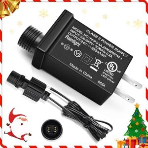 24V LED Transformer LED Class 2 Power Supply, 6W 1 Pack, IP44 Waterproof Low Voltage Transformer US Plug for Christmas Light,Lawn Lamp, Indoor Outdoor Use, UL Listed