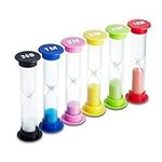 Comsmart Sand Timer 6 Colors Hourglass Sandglass Sand Clock Timer 30sec / 1min / 2mins / 3mins / 5mins / 10mins (Pack of 6)