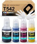 TESEN T542 Refill Ink Bottles Replacement for T542 Ultra-high Capacity Ink Work for EcoTank Pro ET-16650 ET-16600 ET-5800 ET-5850 ET-5880 ET-5150 ET-5170 Workforce ST-C8000 ST-C8090 4-Pack Color